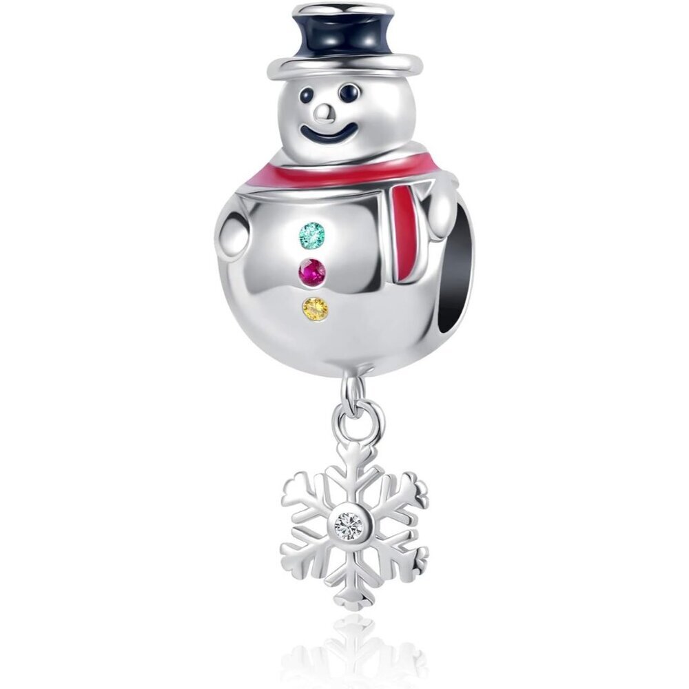 Christmas Penguin Snowman Gingerbread Man Candy Deer Egg Charm for European Brac